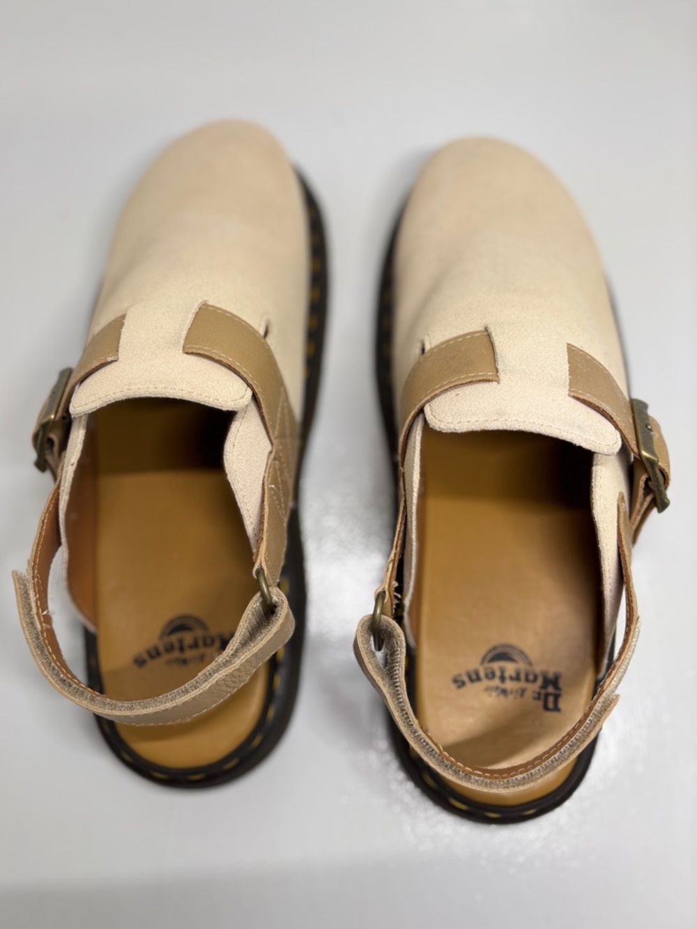 Dr. Martens Jorge II Slingback Mule Suede Beige Tan Men’s 11 EU45 Comfort Clog - Picture 10 of 14